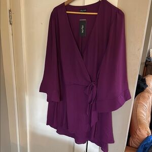 City Chic Purple Women's Top - Plus Size